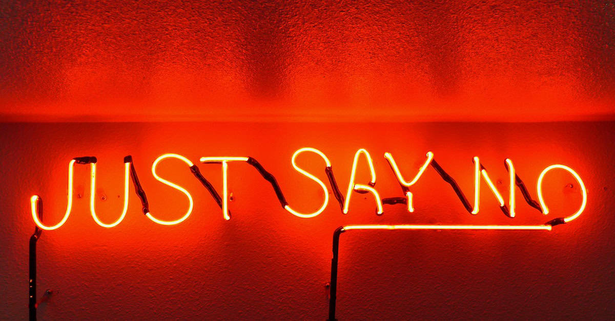 saying no