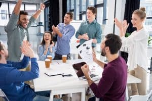 Our team rejoicing the recent customer endorsement